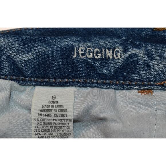 American Eagle Outfitters Jeggings Women's 6 Long Leggings Distressed Jeans - Picture 10 of 12